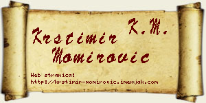 Krstimir Momirović vizit kartica